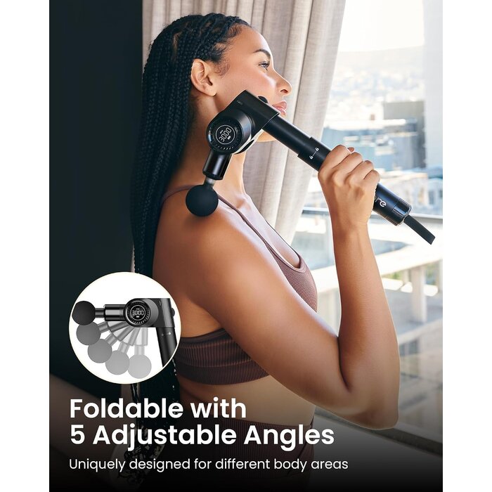 Pistolet de massage pliable et télescopique : -28% sur votre récupération