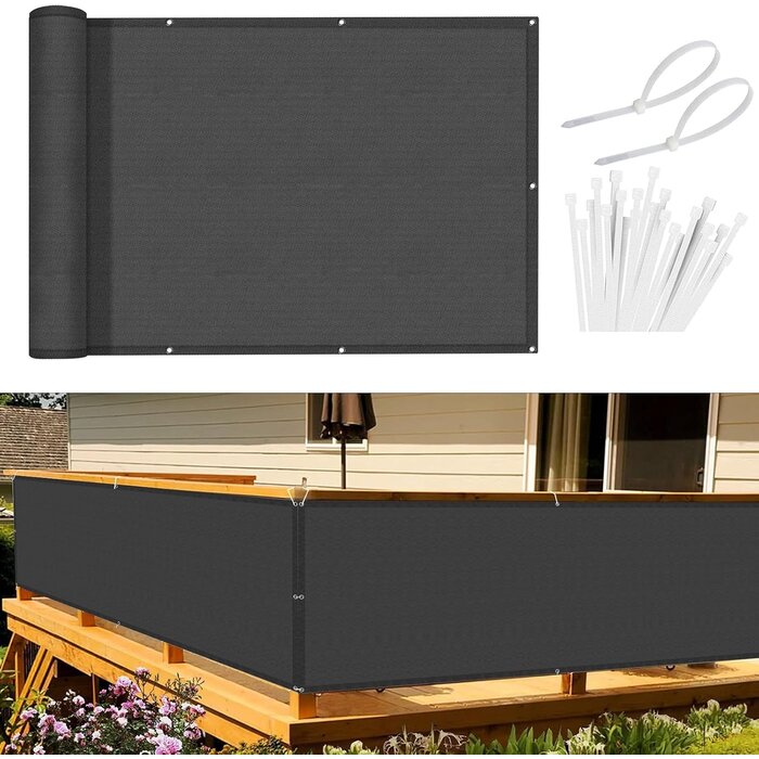 Brise-vue pour balcon 100x600cm Anthracite - Jusqu'à -28%