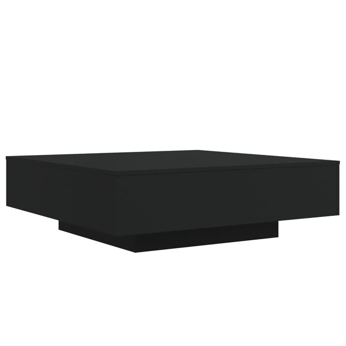 Vidaxl Table basse moderne avec LED - 100x100 cm - Noir - Jusqu'à -34%