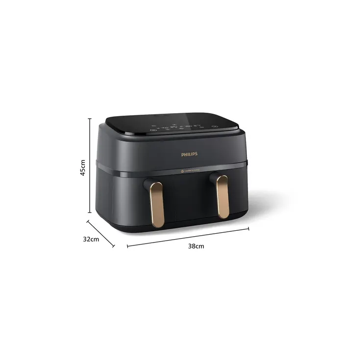 Friteuse à air chaud double panier 9L 2750W - Jusqu'à 35% de réduction