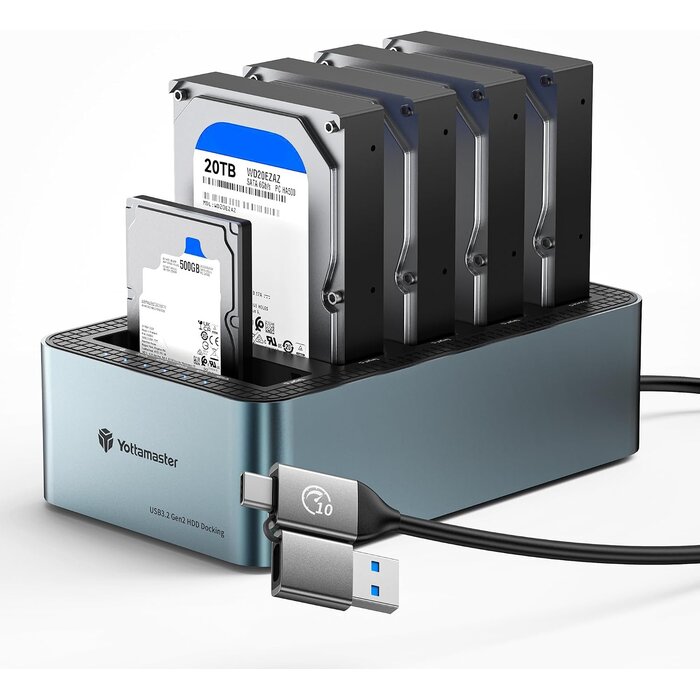 Station d'accueil 5 baies USB-C pour disques durs - Jusqu'à -29% d'économie