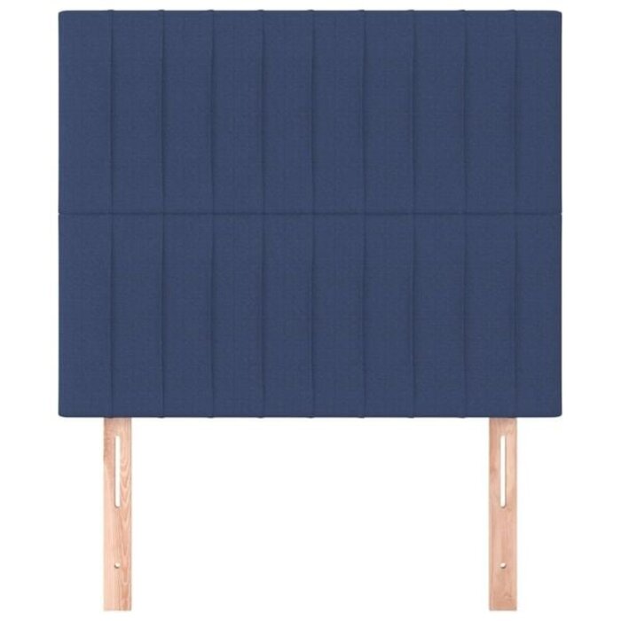 Vidaxl Lot de 2 têtes de lit tissu bleu 90 cm - Jusqu'à -33% de remise