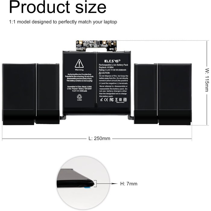 Batterie pour MacBook Pro 13" A1989 (2018-2019) - Jusqu'à -29% de réduction