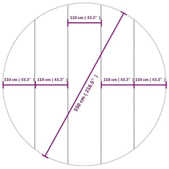 Vidaxl Tapis de sol pour piscine ronde Ø550 cm - Protection géotextile - Jusqu'à -33%