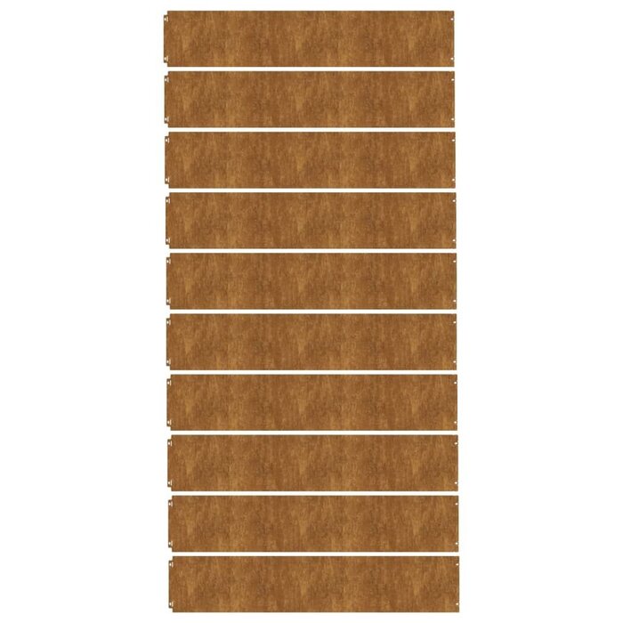 Vidaxl Lot de 10 bordures de jardin en acier corten flexible - Jusqu'à 34% de remise