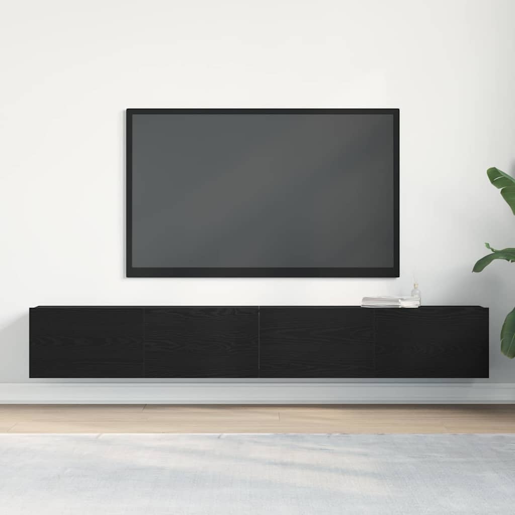 Vidaxl Lot de 2 meubles TV noirs minimalistes - Jusqu'à 40% de réduction