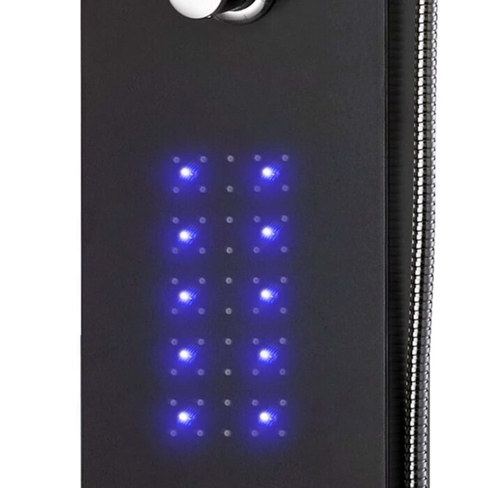 Vidaxl Panneau de douche multifonction LED noir - Jusqu'à 30% de réduction