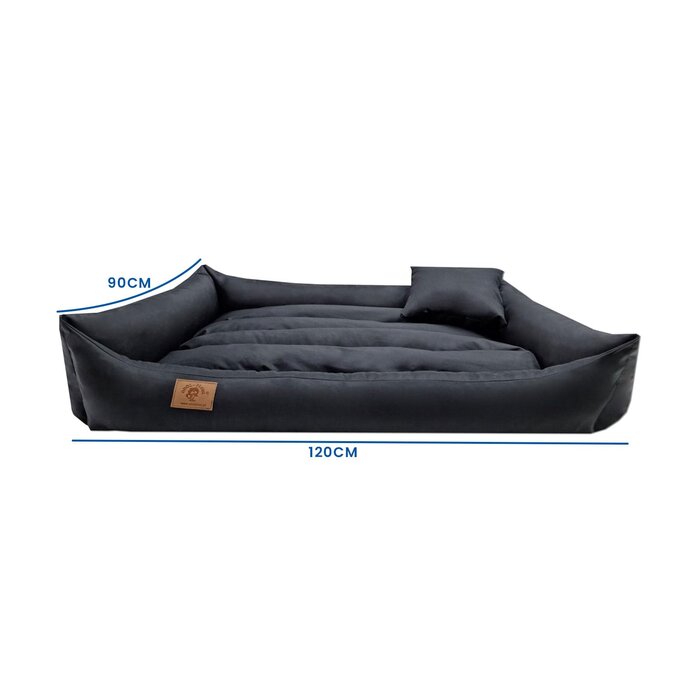 Lit pour chien XXL similicuir noir 120x90cm - Jusqu'à 34% de remise