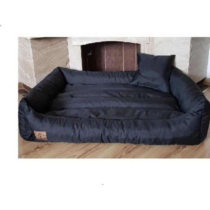 Lit pour chien XXL similicuir noir 120x90cm - Jusqu'à 34% de remise