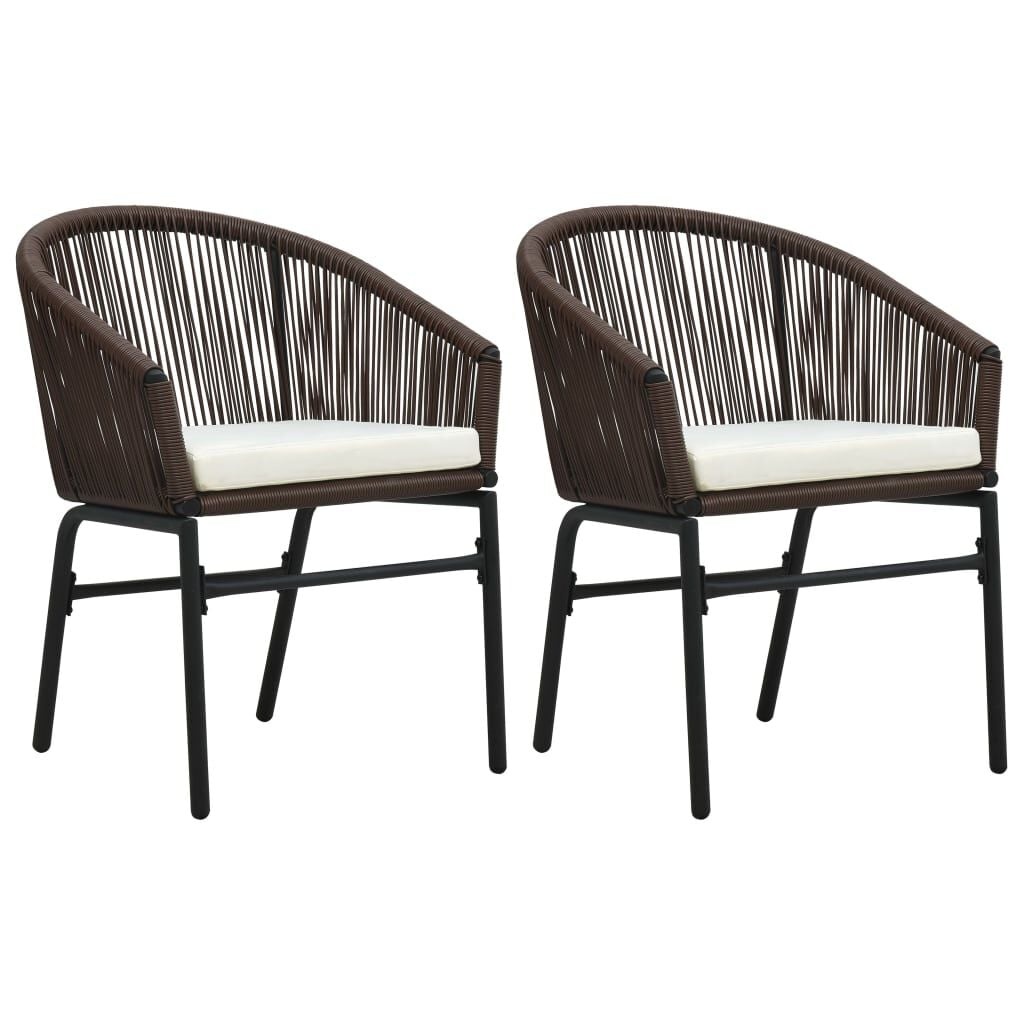 Vidaxl Lot de 2 chaises de jardin rotin PE marron - Jusqu'à -70% sur l'outlet