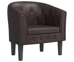 Vidaxl Fauteuil cabriolet en similicuir marron - Jusqu'à -62% sur le prix d'origine