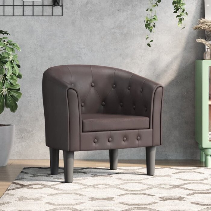 Vidaxl Fauteuil cabriolet en similicuir marron - Jusqu'à 69% de remise