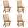 Lot de 4 chaises de jardin pliantes en teck - Jusqu'à -35%