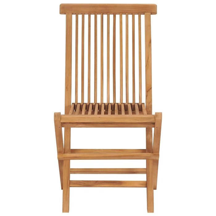Vidaxl Lot de 4 chaises de jardin pliantes en teck - Jusqu'à -35%