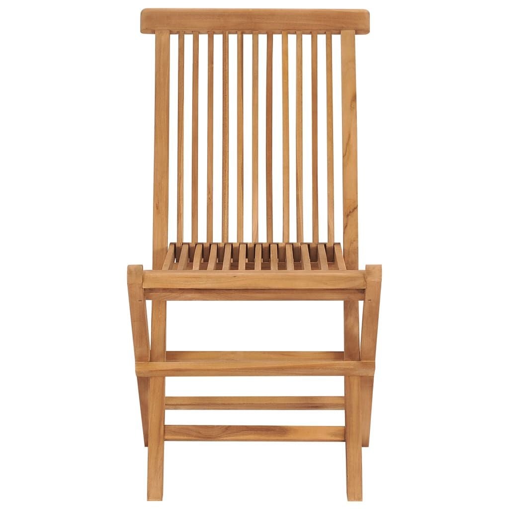 Vidaxl Lot de 4 chaises de jardin pliantes en teck - Jusqu'à -35%