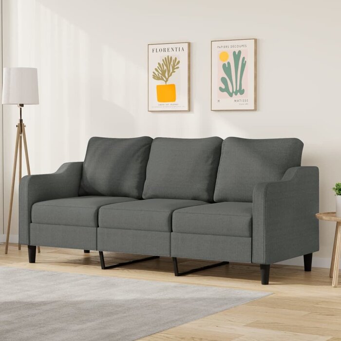 Vidaxl Canapé 3 places 180 cm gris foncé - Jusqu'à -35% en outlet