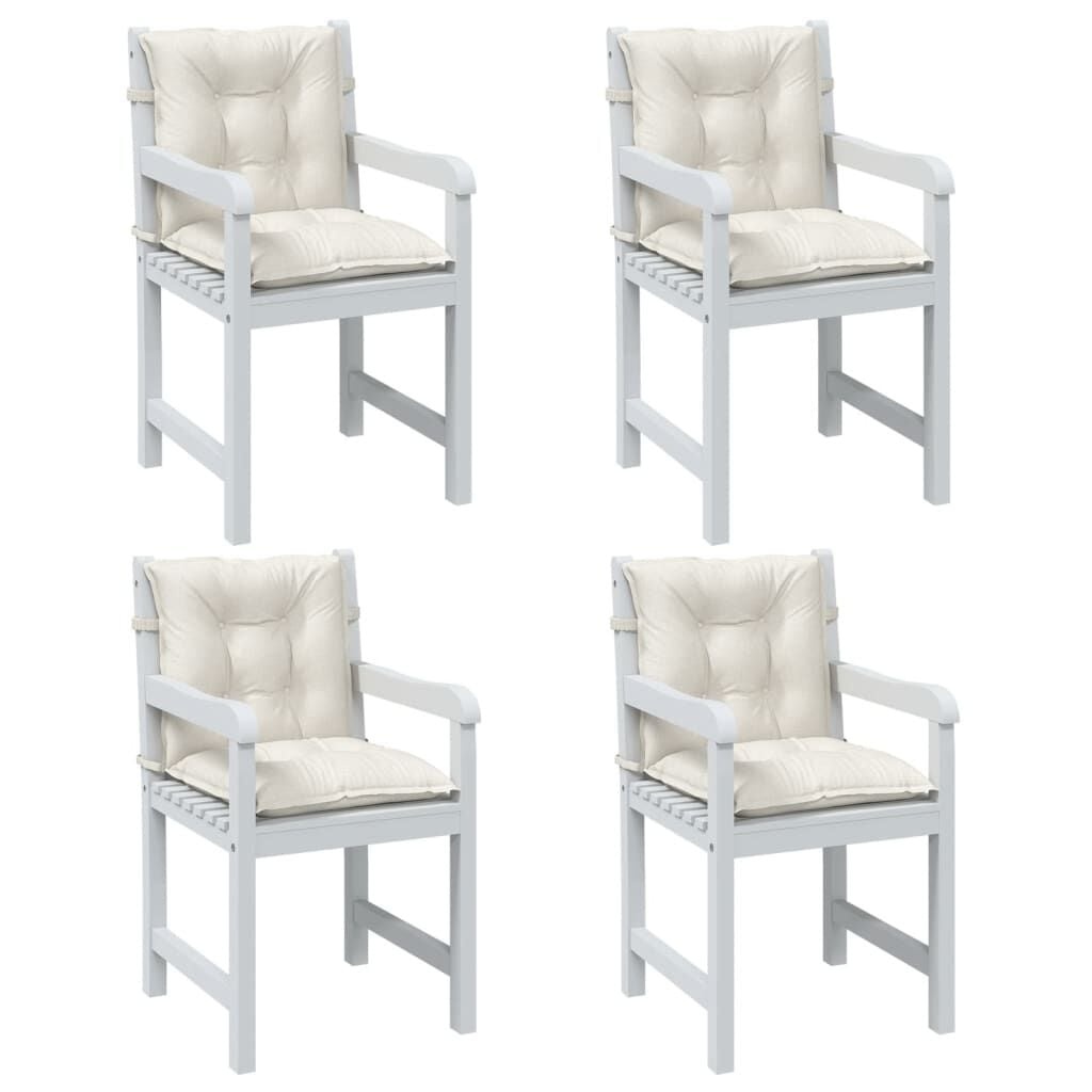 Vidaxl Lot de 4 coussins pour chaise dossier bas 100x50cm - Jusqu'à -34%
