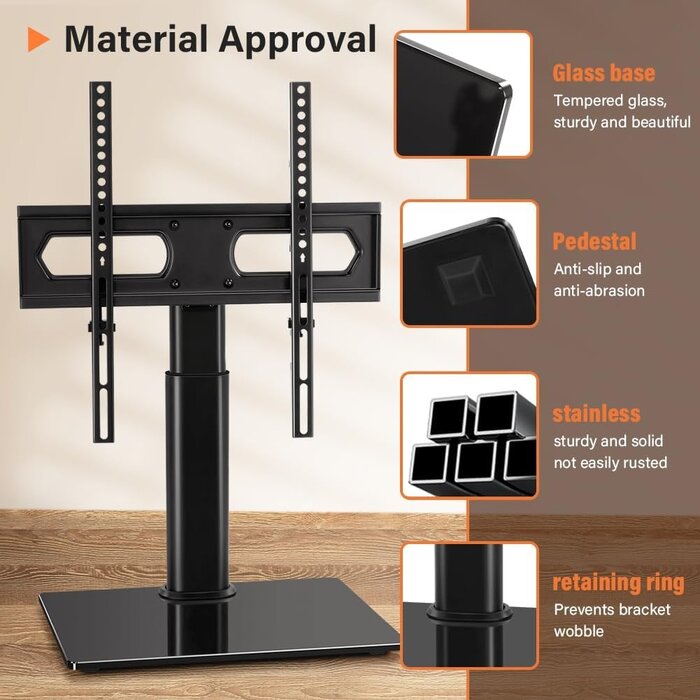 Support TV de Table Universel Orientable (27-65") - Jusqu'à -32% Outlet