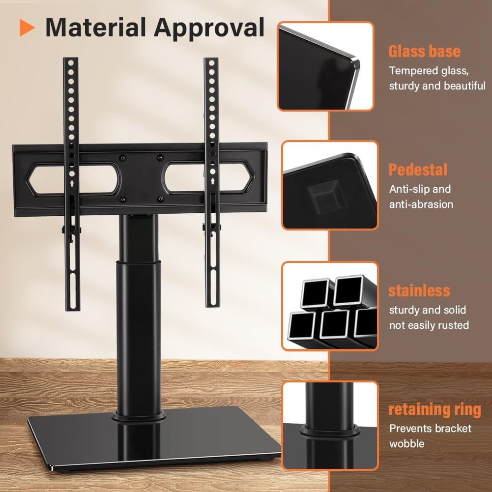 Support TV de Table Universel Orientable (27-65") - Jusqu'à -32% Outlet