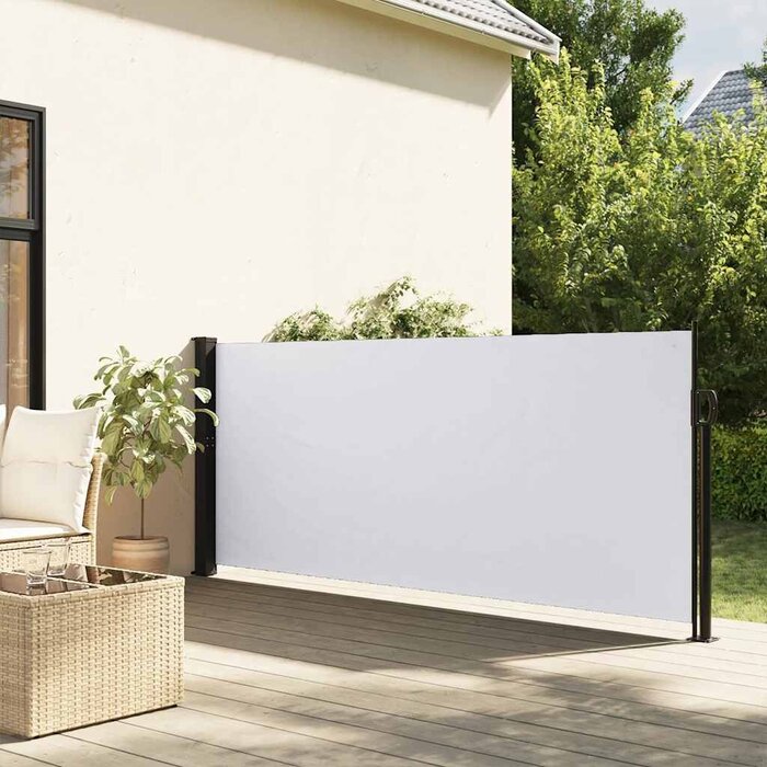 Vidaxl Brise-vue latéral rétractable 117x300 cm - Blanc - Jusqu'à -62%