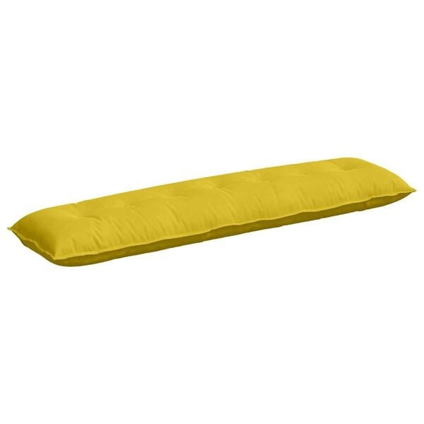 Vidaxl Coussin de dossier velours jaune 200x50 cm - Jusqu'à -32%