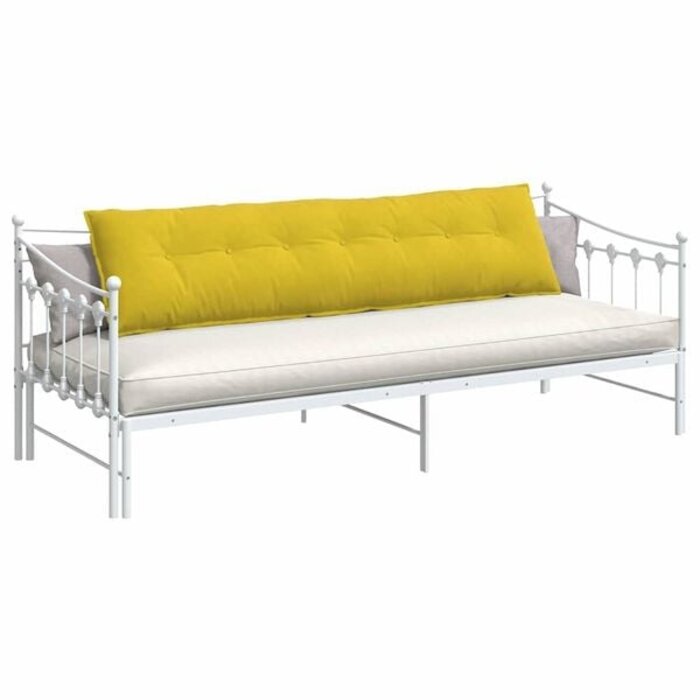 Vidaxl Coussin de dossier velours jaune 200x50 cm - Jusqu'à -32%