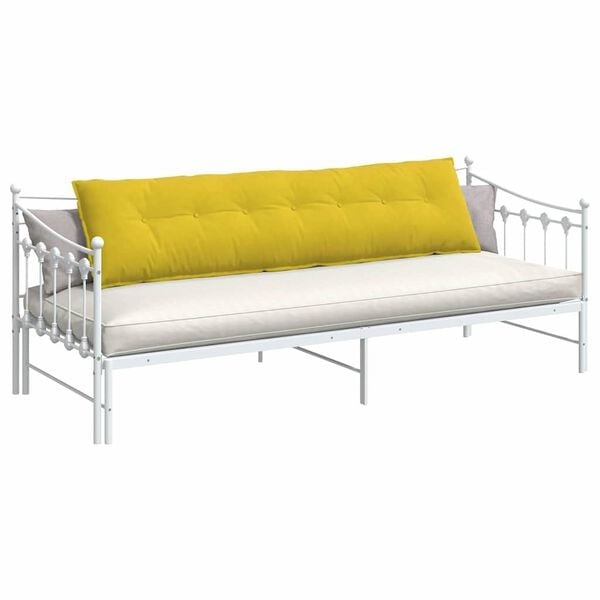 Vidaxl Coussin de dossier velours jaune 200x50 cm - Jusqu'à -32%