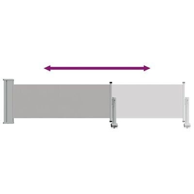 Vidaxl Brise-vue latéral rétractable 60x300cm - Gris - Jusqu'à -33%