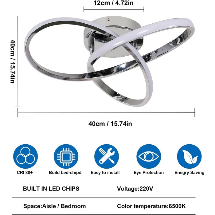 Plafonnier LED Fleur 38W - Design Moderne - Jusqu'à -33%