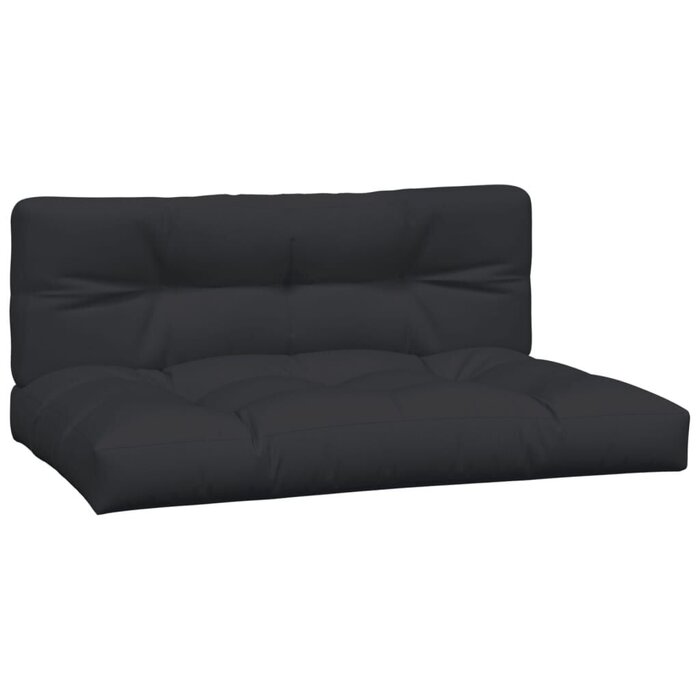 Vidaxl Lot de 2 coussins pour palette noirs - Confort extérieur - Jusqu'à -34%