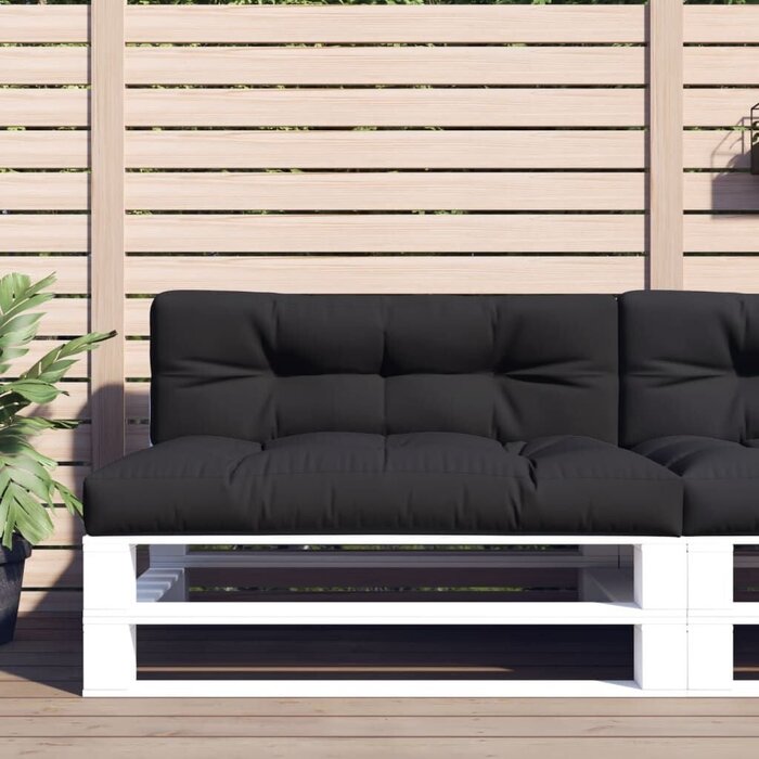 Vidaxl Lot de 2 coussins pour palette noirs - Confort extérieur - Jusqu'à -34%