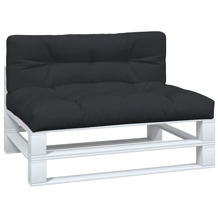 Vidaxl Lot de 2 coussins pour palette noirs - Confort extérieur - Jusqu'à -34%