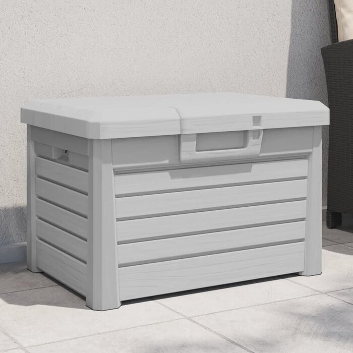 Vidaxl Coffre de jardin gris 120L - Jusqu'à 34% de remise