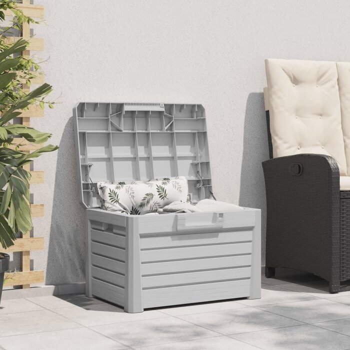 Vidaxl Coffre de jardin gris 120L - Jusqu'à 34% de remise