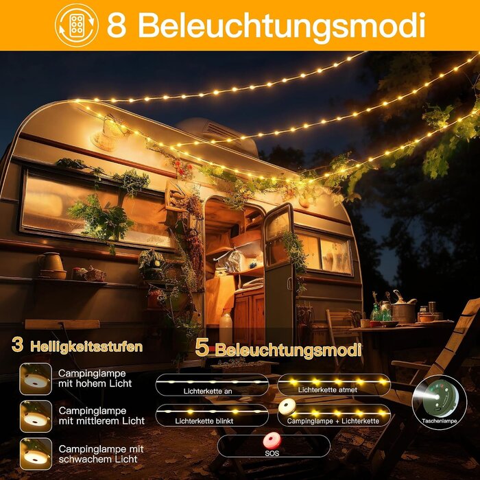 Guirlande LED 10m pour camping - Jusqu'à 26% de réduction