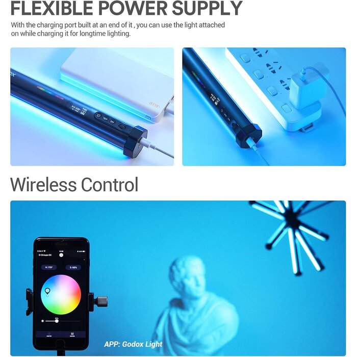 Tube LED Vidéo RGB 30cm - Jusqu'à -29% sur votre éclairage créatif