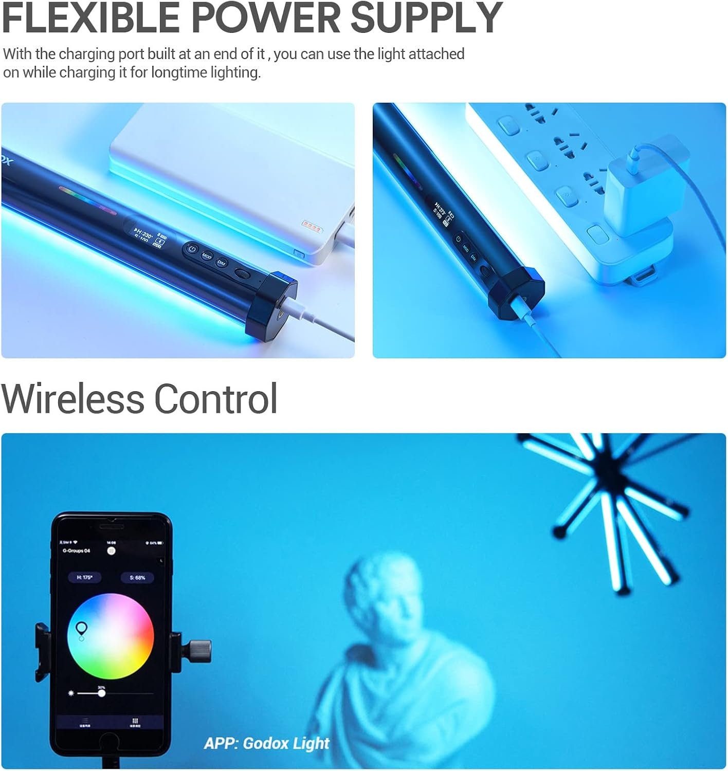 Tube LED Vidéo RGB 30cm - Jusqu'à -29% sur votre éclairage créatif