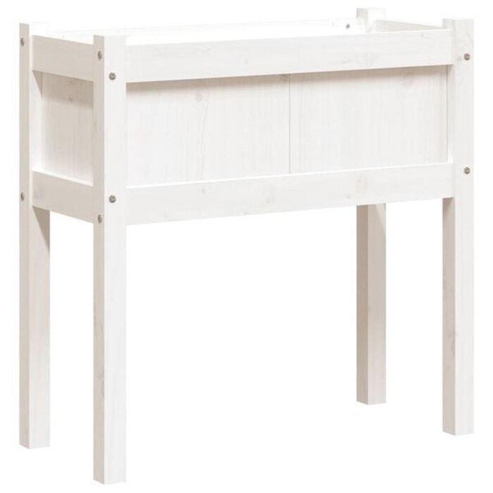 Vidaxl Jardinière sur pieds en pin blanc - 70x31x70 cm - Jusqu'à -33%