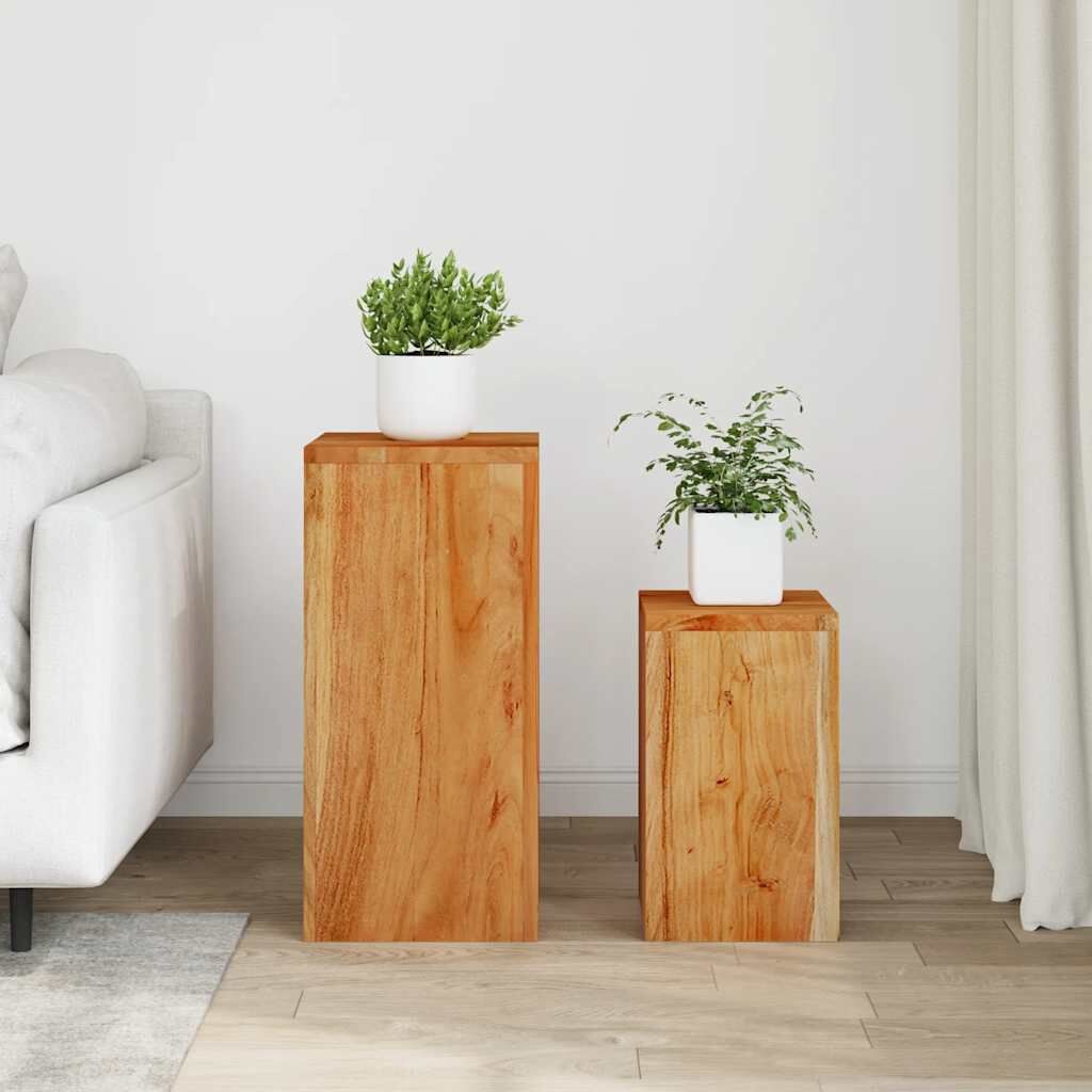 Vidaxl Lot de 2 supports plantes en acacia massif - Jusqu'à -34% sur l'outlet