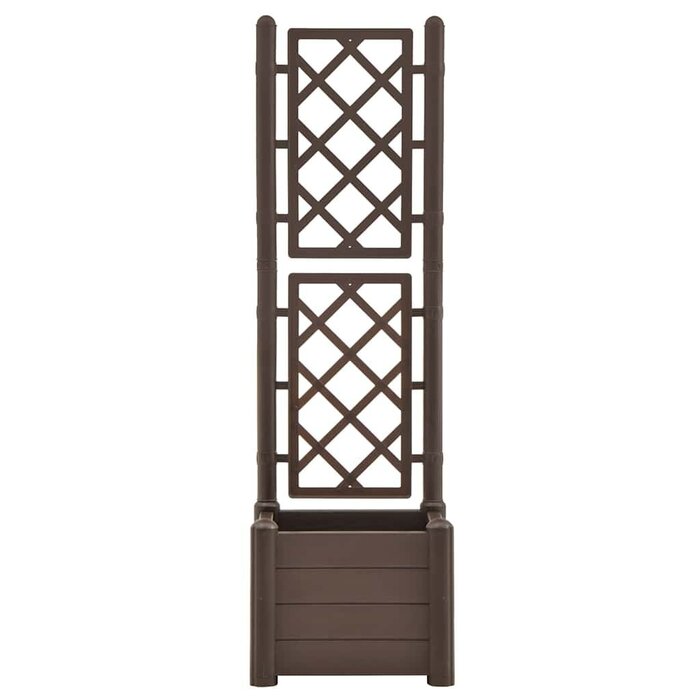Vidaxl Jardinière avec treillis 43x142 cm - Moka - Jusqu'à -58% de remise