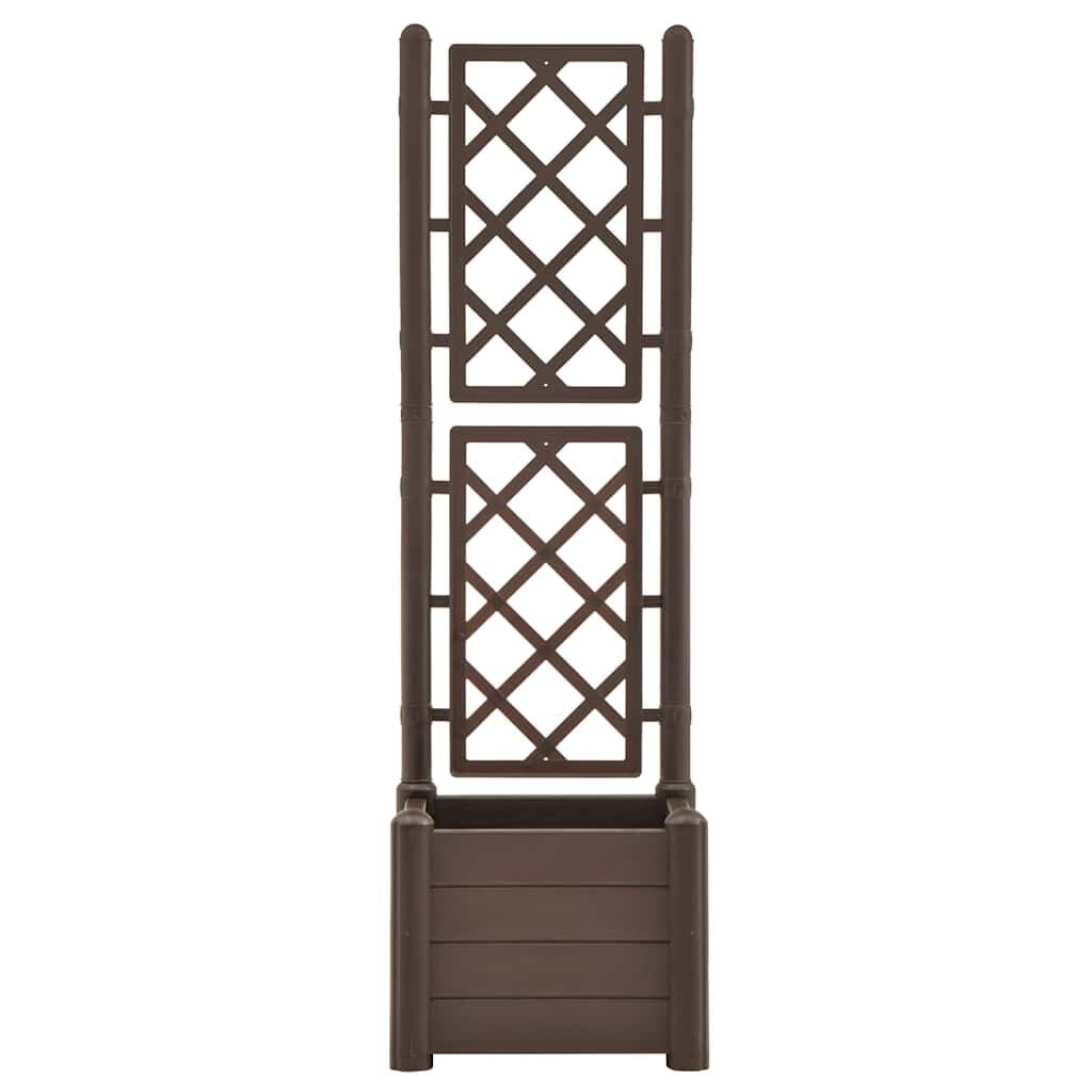 Vidaxl Jardinière avec treillis 43x142 cm - Moka - Jusqu'à -58% de remise