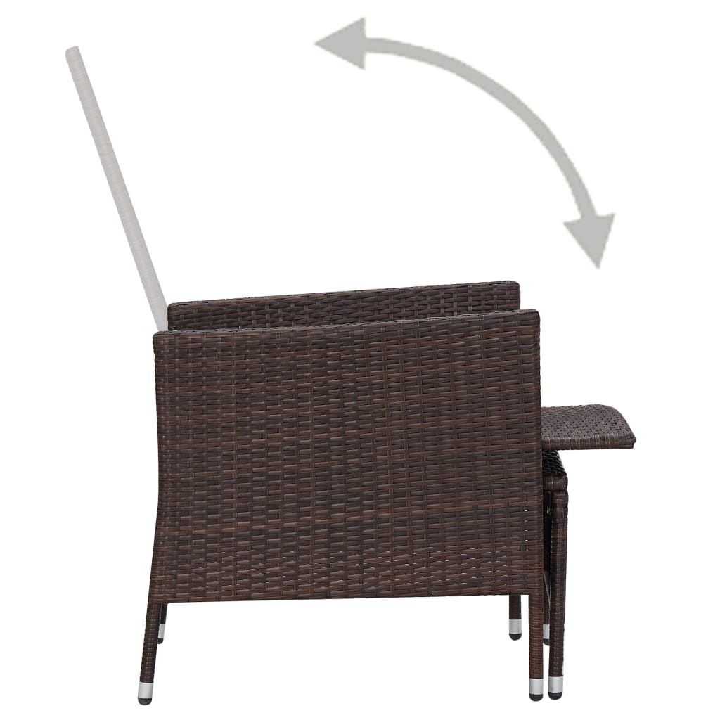 Vidaxl Fauteuil de jardin inclinable avec repose-pieds - Jusqu'à 34% de réduction
