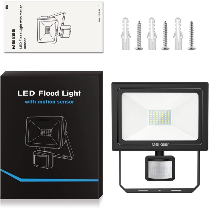 Projecteur LED 35W avec détecteur - 3000 Lumens - Noir - Jusqu'à -26%