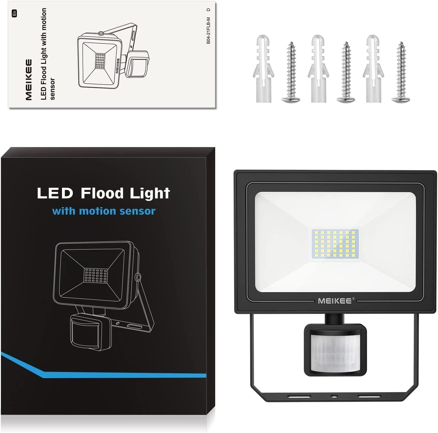 Projecteur LED 35W avec détecteur - 3000 Lumens - Noir - Jusqu'à -26%