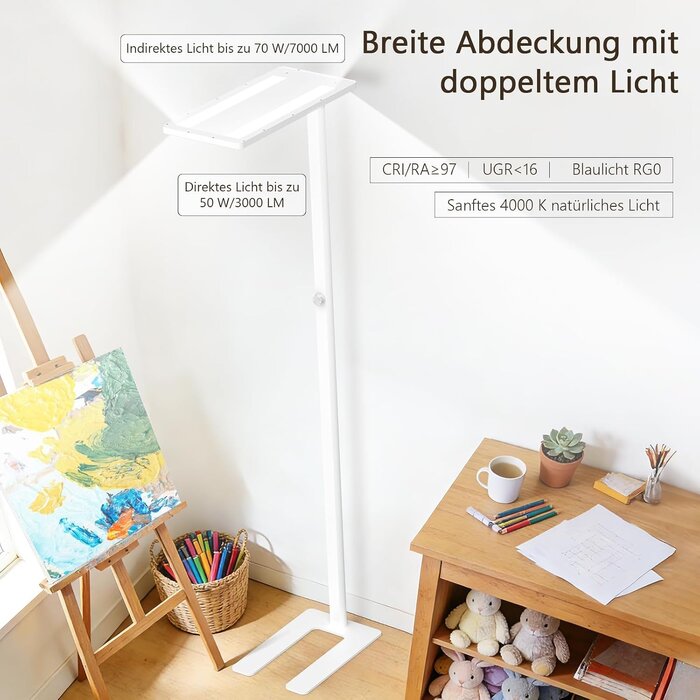 Lampadaire LED moderne aluminium blanc - Jusqu'à 35% de remise