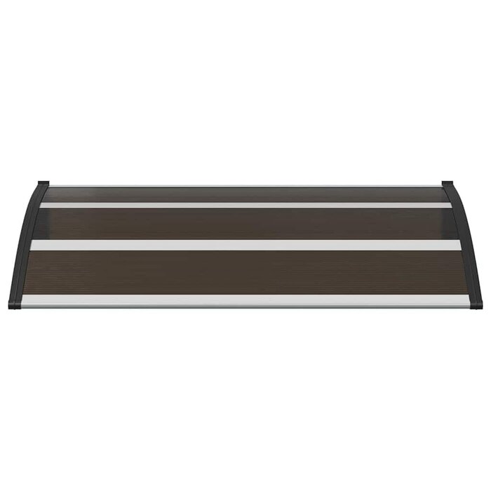 Marquise de porte 120 x 75 cm en polycarbonate noir - Jusqu'à -33%