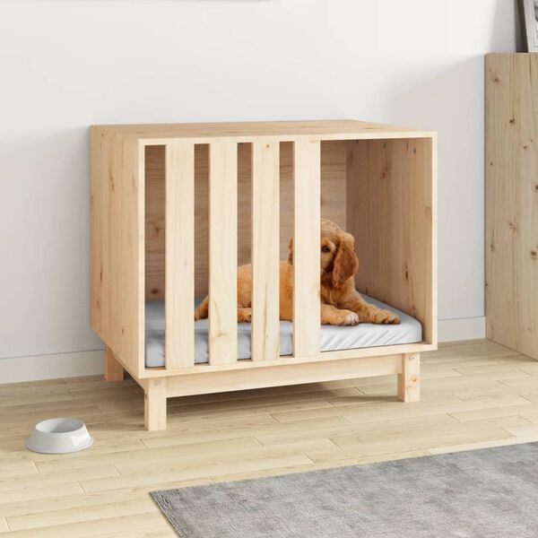 Niche pour chien en bois de pin massif 70x50x62 cm - Jusqu'à 34% de réduction
