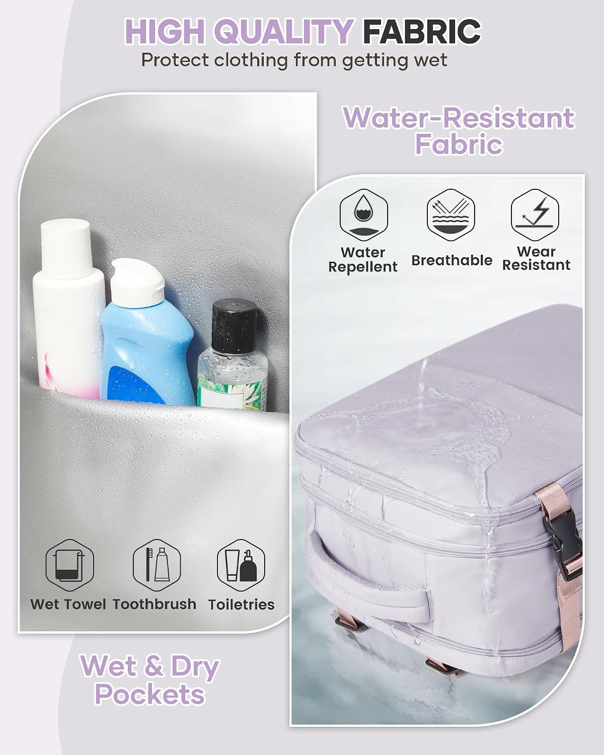 Sac à dos cabine violet 40x30x20cm - Jusqu'à 33% de réduction