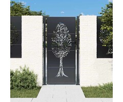 Portillon de jardin 105x180 cm, acier anthracite - Jusqu'à 44% de remise