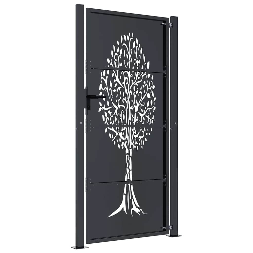 Portillon de jardin 105x180 cm, acier anthracite - Jusqu'à 44% de remise